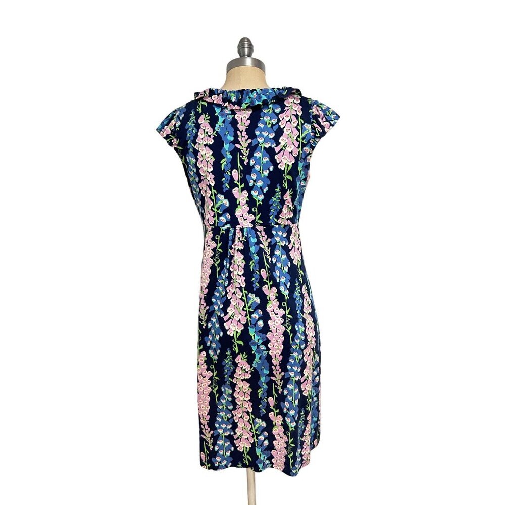 Lilly Pulitzer Dress Silk Blend Clare Floral Foxy Print Medium - Picture 4 of 6